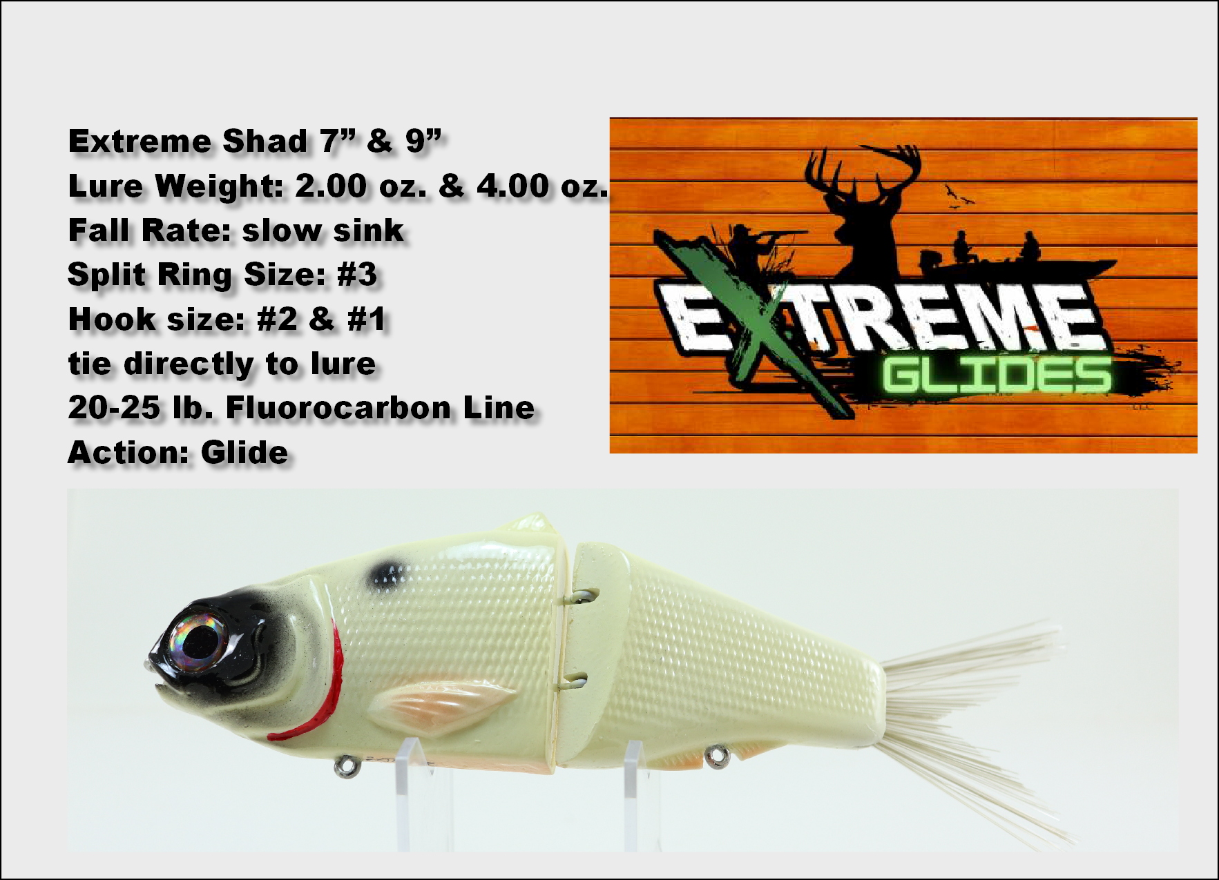 Extreme Outdoors Glide Baits